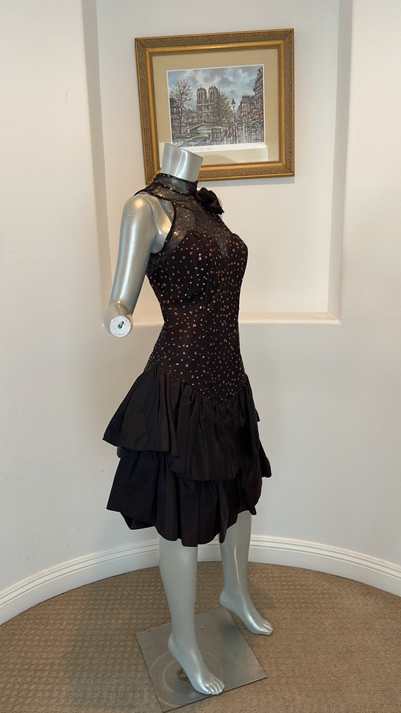 Vintage 1980's Climax Cocktail Dress For David Ho… - image 3