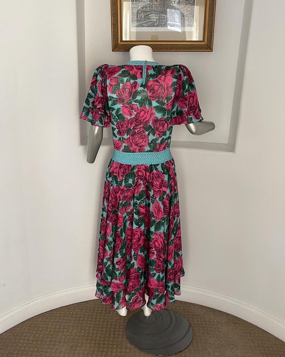 Diane Freis Original Dress Floral Vintage 80’s - image 4
