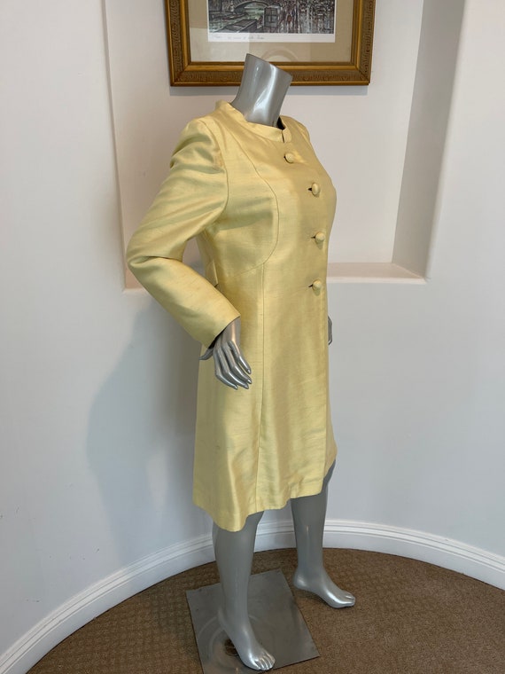 Joseph I. Magnin 1960'S Dressy yellow coat - image 3