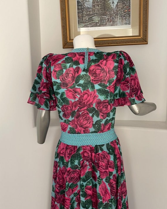 Diane Freis Original Dress Floral Vintage 80’s - image 7