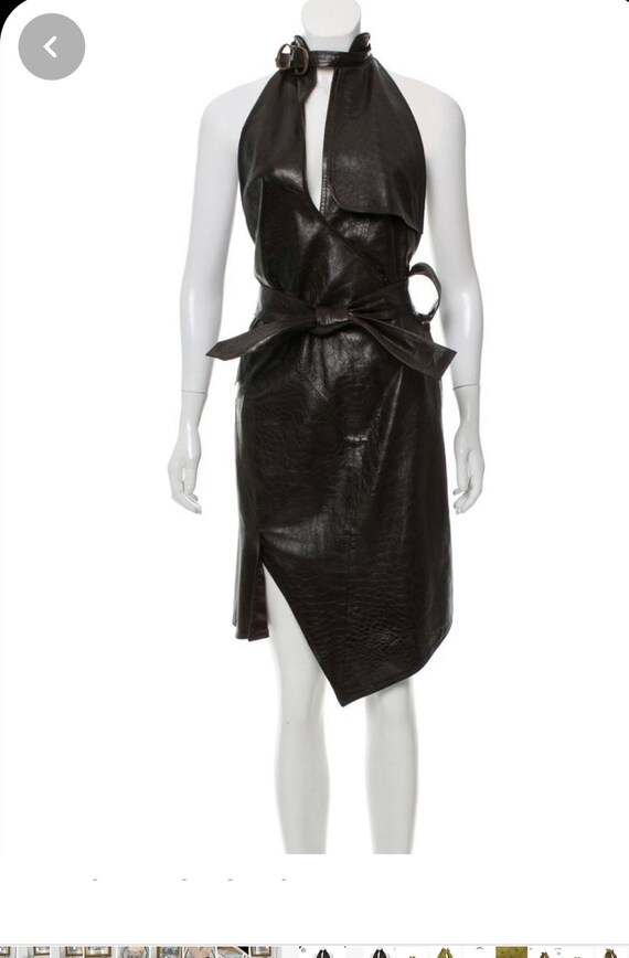 Christian Dior Boutique Leather Dress By John Gal… - image 8