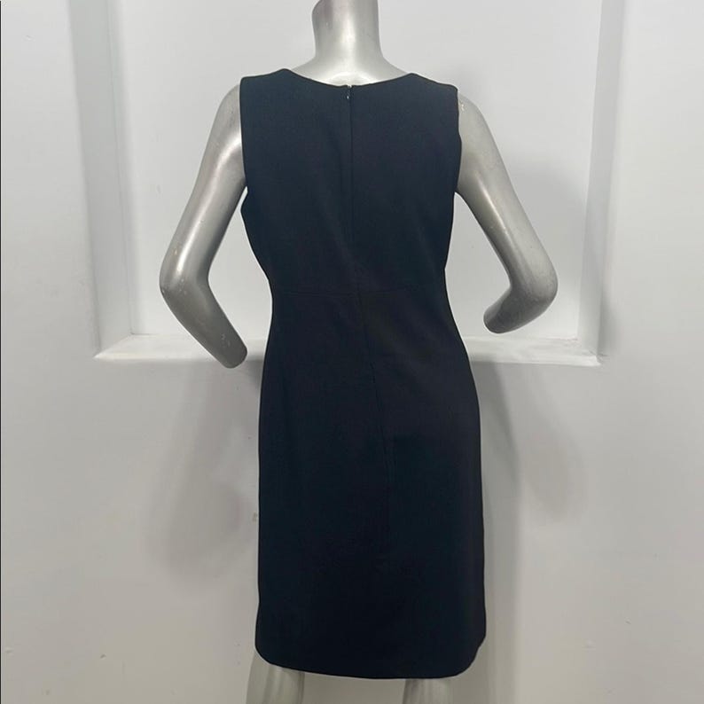 Conjunto de traje BCBG Max Azria, blazer texturizado negro, vestido tubo, estilo vintage, talla 8/9. imagen 9