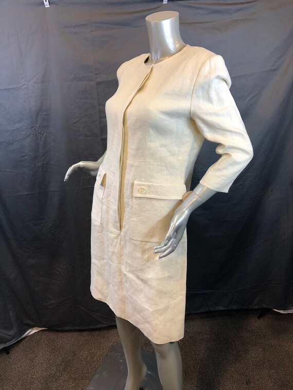 Vintage William Pearson Linen Off White Shirt Dres