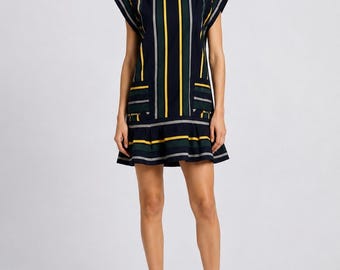 Sacai 構造ストライプミニシフトドレス サイズ2 日本製 デザイナーズ レア