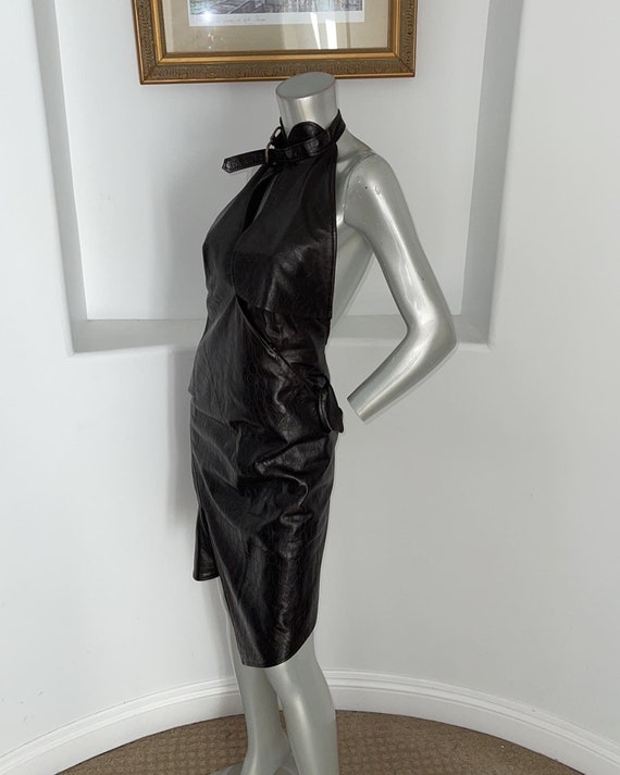 Christian Dior Boutique Leather Dress By John Gal… - image 2