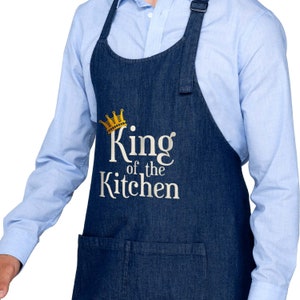 Apron with embroidery King of the Kitchen