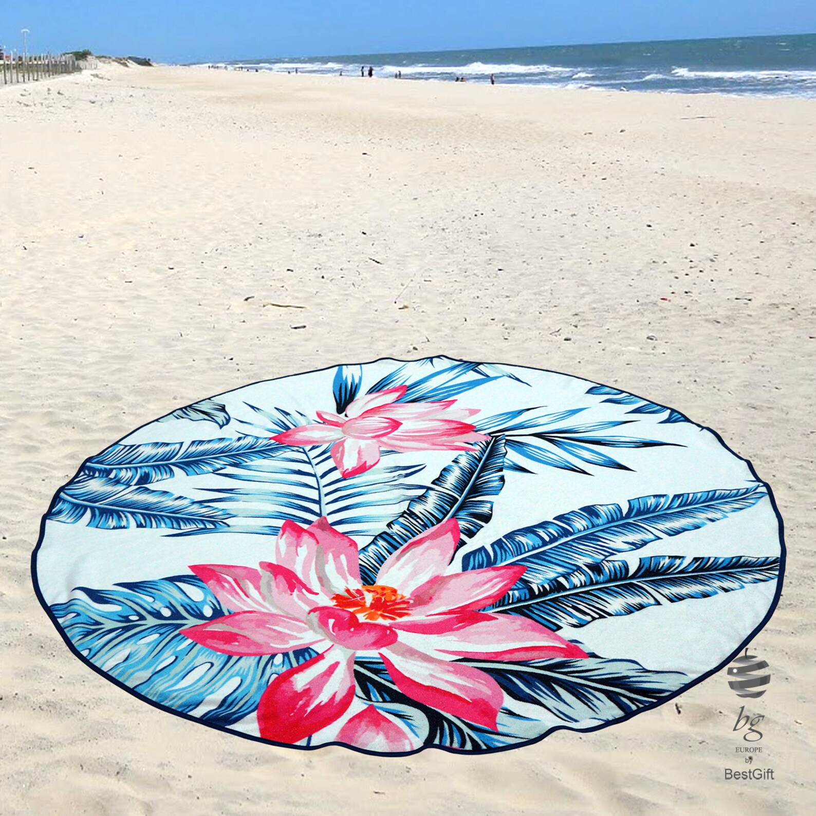 Large Round Beach Towel Circle Rounded Towels 150cm 59 Etsy