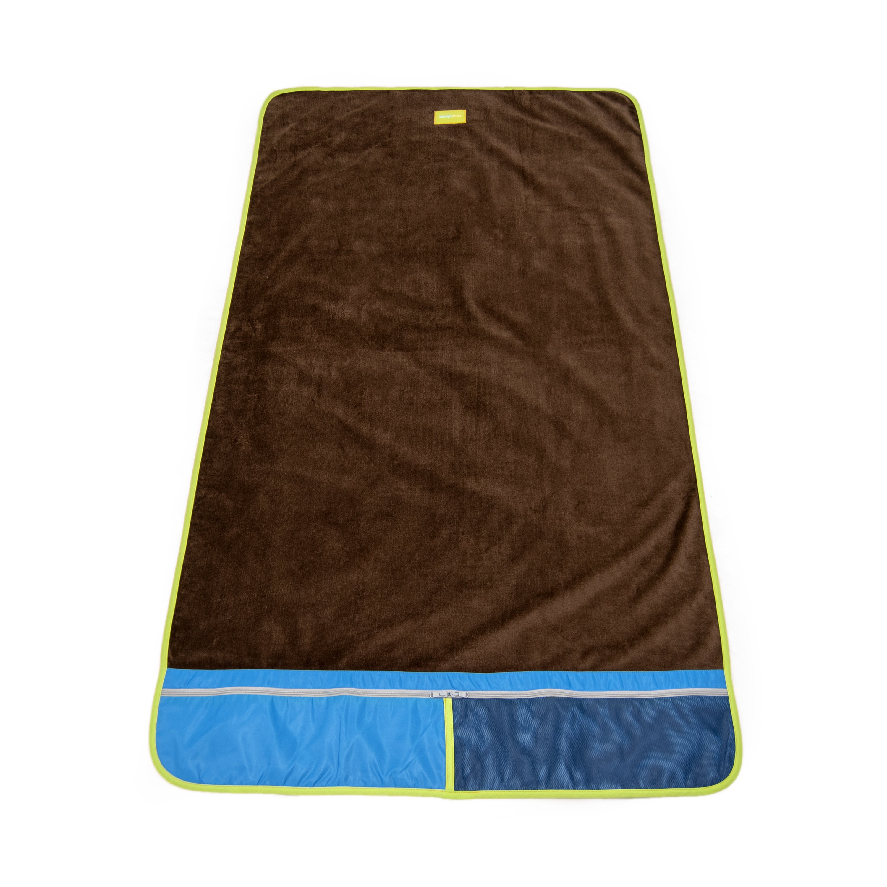 Large Beach Towel With Zipped Pocket 100 Cotton Size Etsy