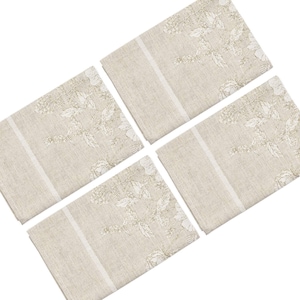 Floral Napkins - Linen - Pack of 4