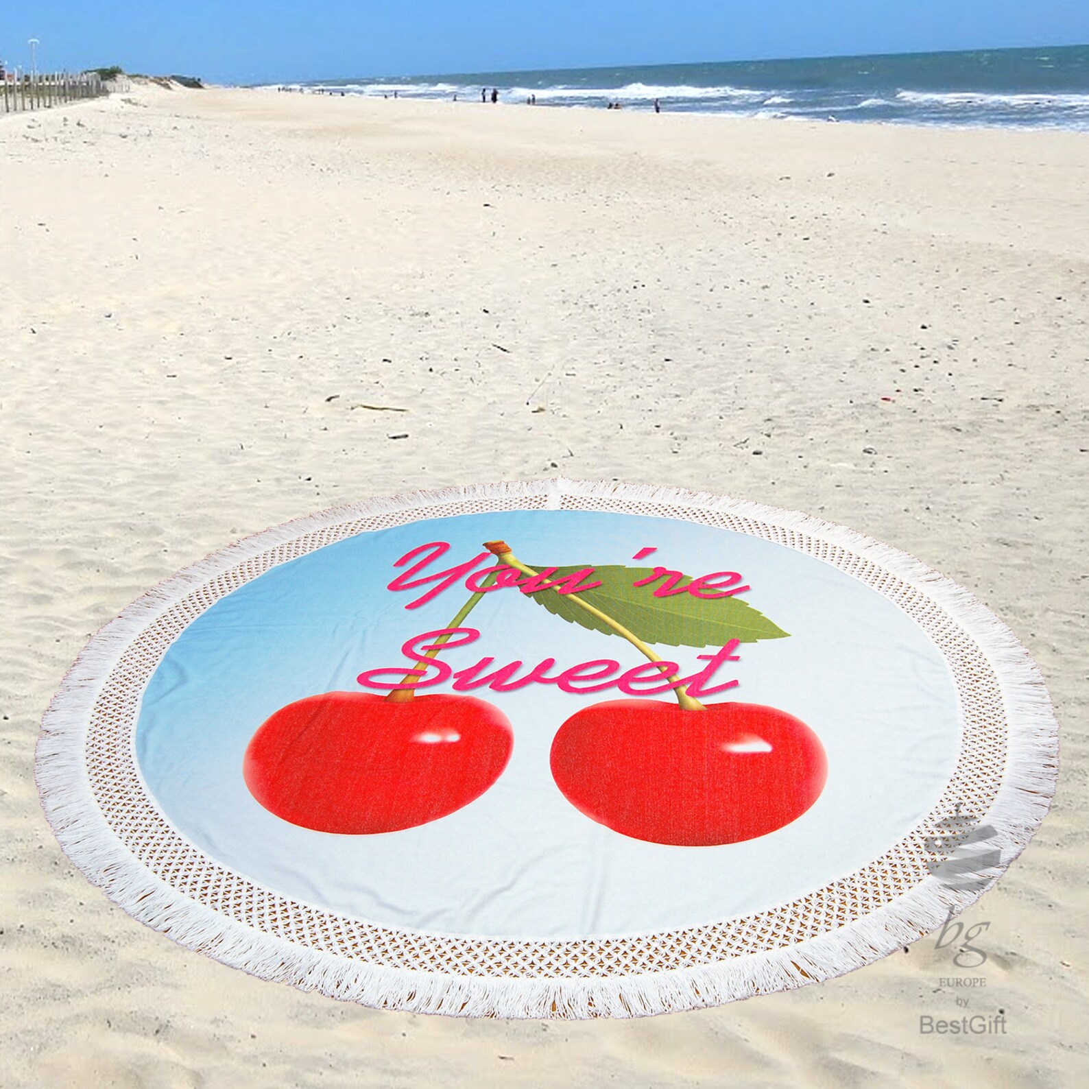 Large Round Beach Towel Circle Rounded Towels 190cm 74 Etsy