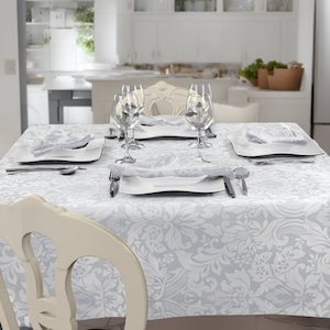 Milano Anti-Flecken-Tischdecke – Weiß