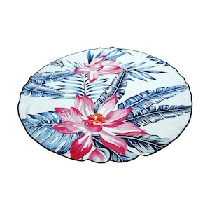 Large Round Beach Towel Circle Rounded Towels 150cm (59”) – Ref Flower Power