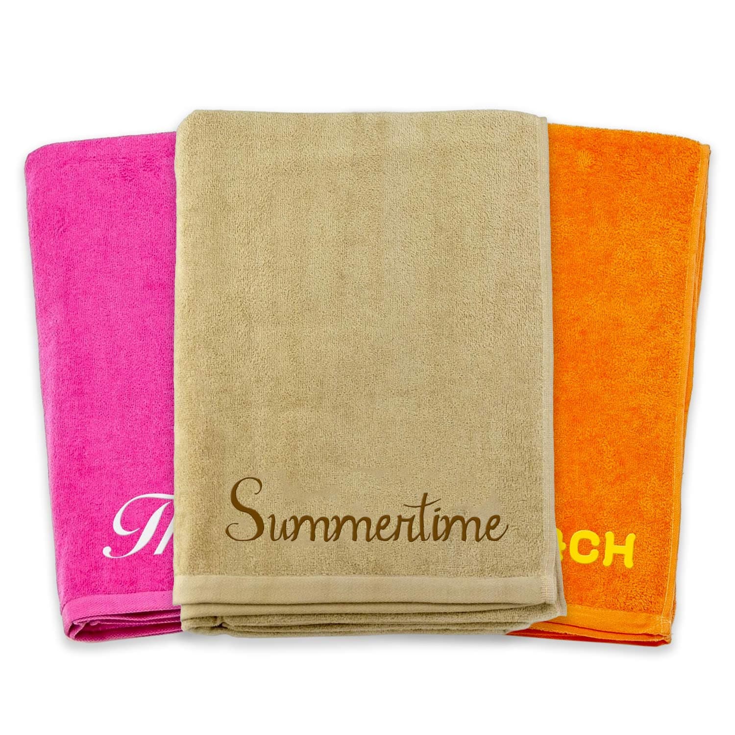 Toalla de playa personalizada con nombre - Summertime
