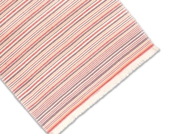 Fouta Beach Towel with Red and Orange Stripes