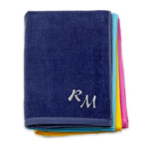 Personalized Monogram Beach Towel - 100% Cotton - 100cm x 180cm (39" x 71")
