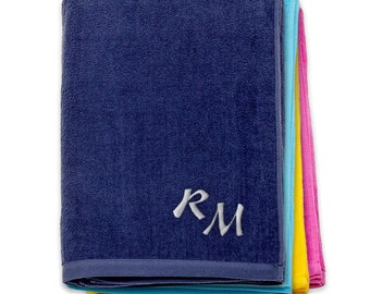 Personalized Monogram Beach Towel - 100% Cotton - 100cm x 180cm (39" x 71")