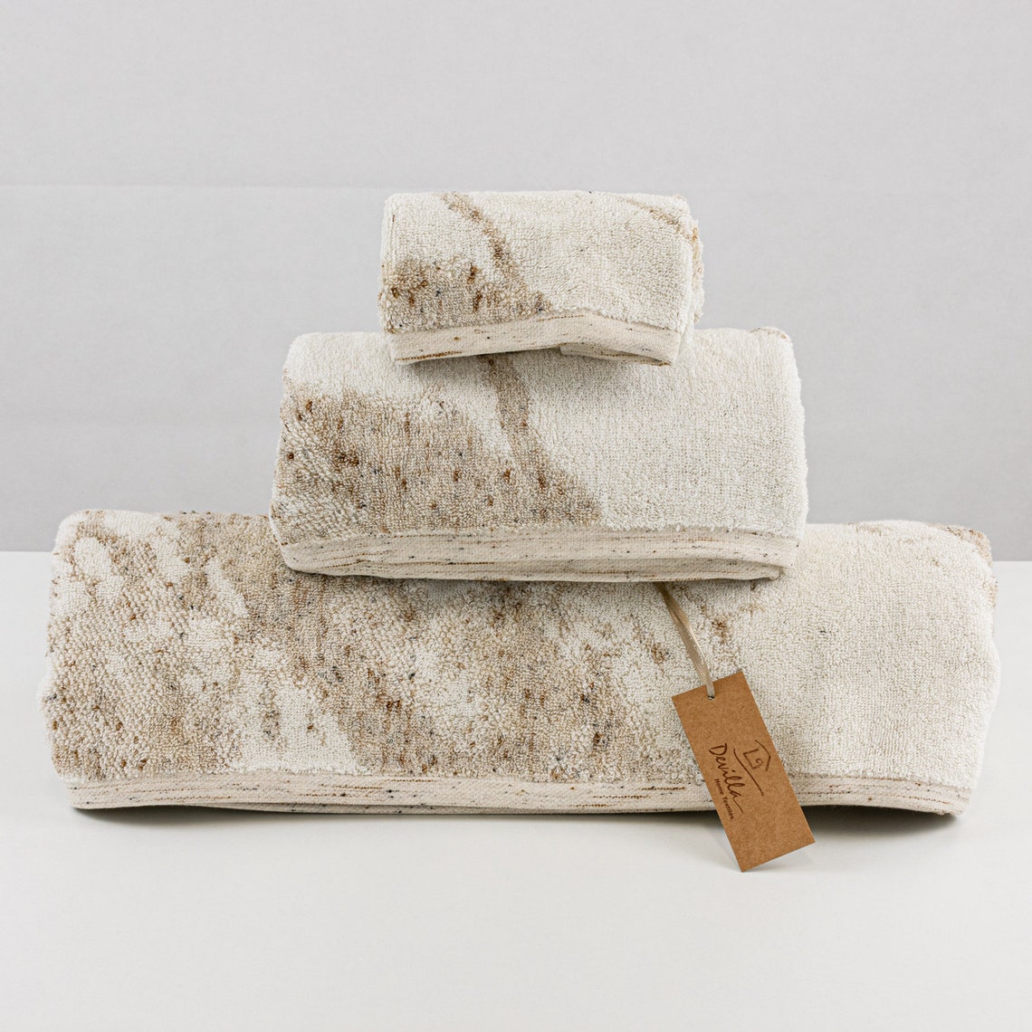 Bath Towels Marble Etsy