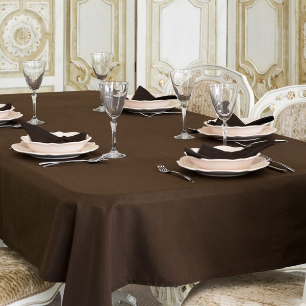 Nappe de Luxe Chocolat - Anti-Taches - Grandes tailles