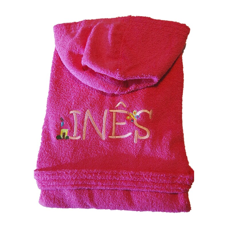 personalised toweling bathrobe