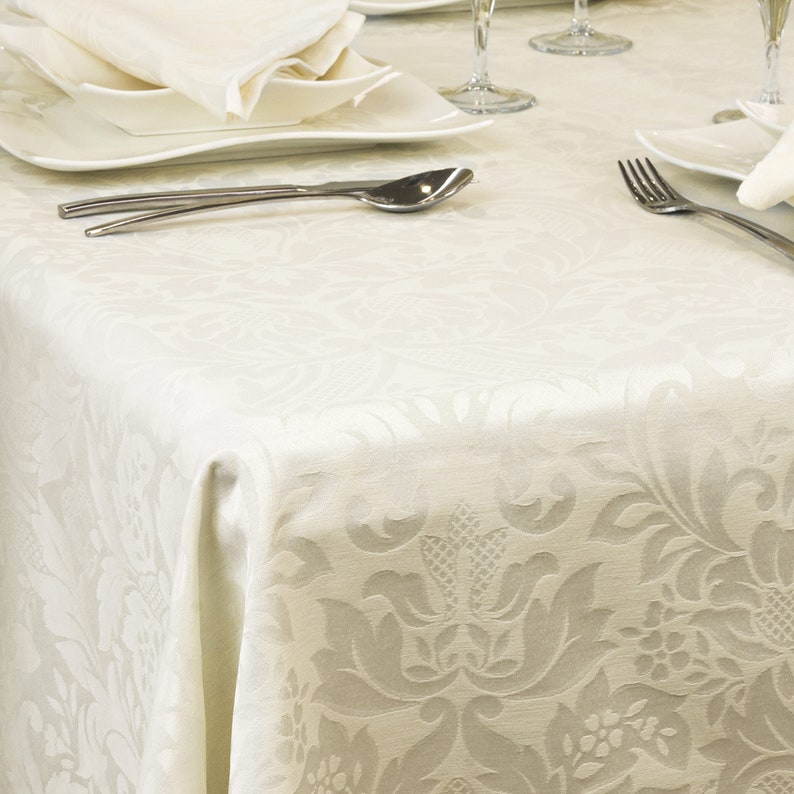 Nappe Luxe Beige Clair Anti-taches Grandes tailles Réf. Milano image 2