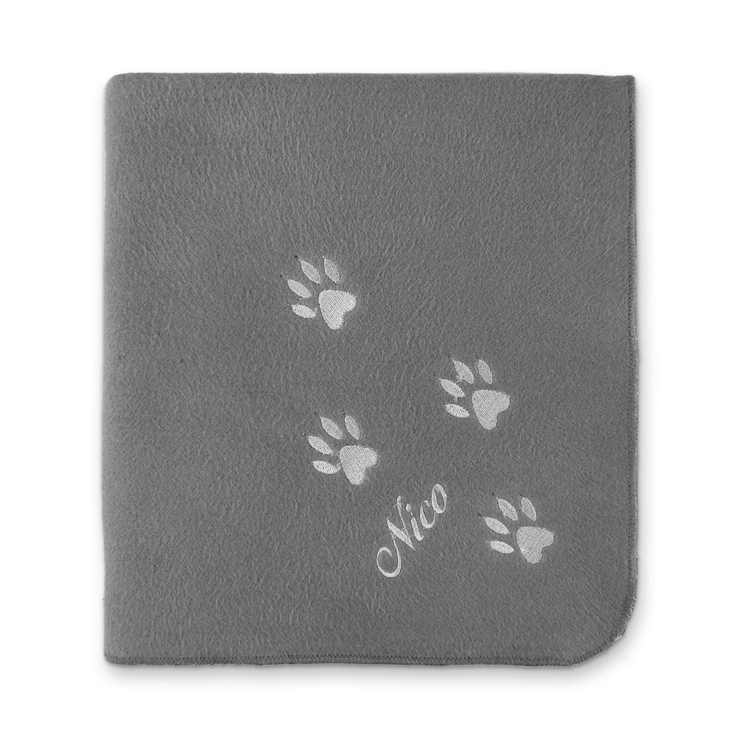 Personalized PET fleece blanket - 80*120 - Gray - Cat