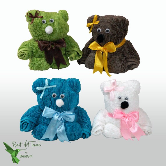 Teddy Snooze Origami Gesicht Handtuch