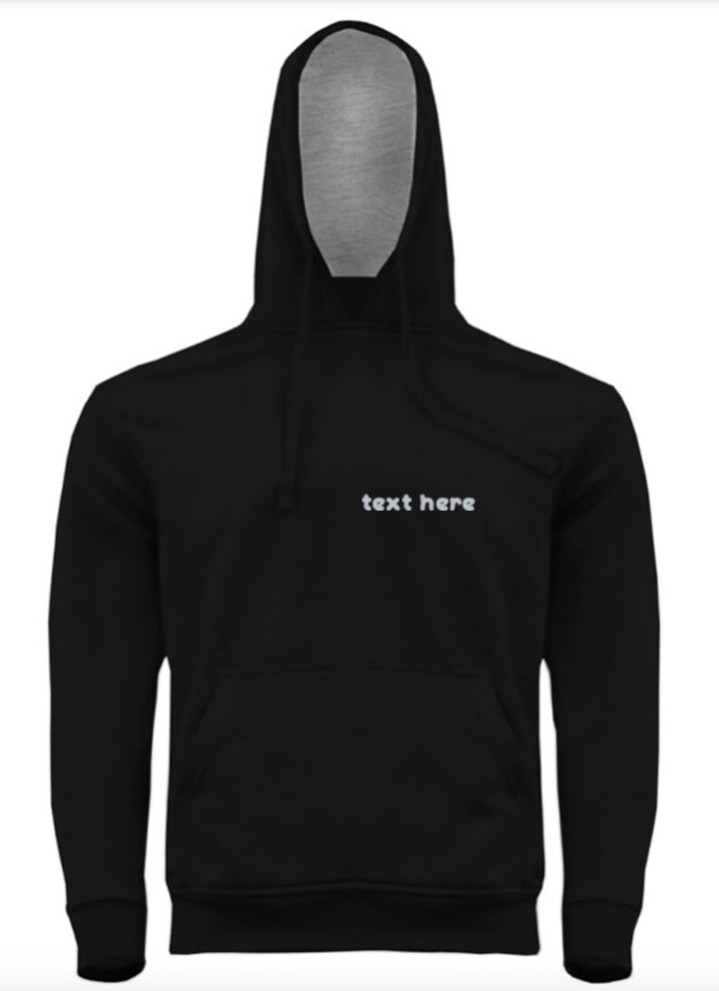 Personalized Black /& Grey Hoodie Sweatshirt