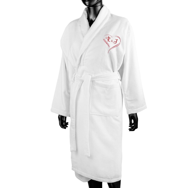 Red Robe R Initial Personalized Burgundy Laminated Bathrobe With Monogram - Etsy