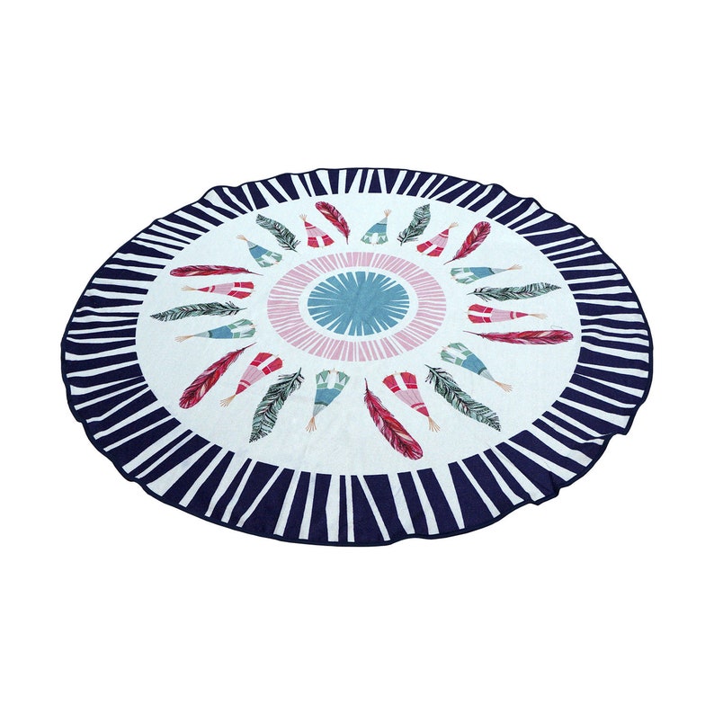Large Round Beach Towel Circle Rounded Towels 150cm 59 Etsy