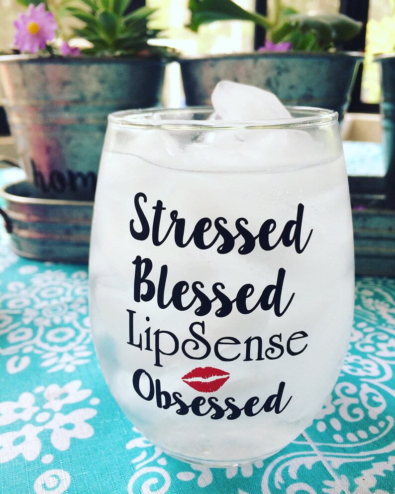 LipSense Wine Glass LipSense Consultant LipSense Etsy