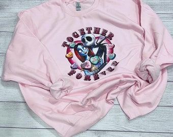 Valentine Day Sweatshirt, Jack and Sally Sweatshirt