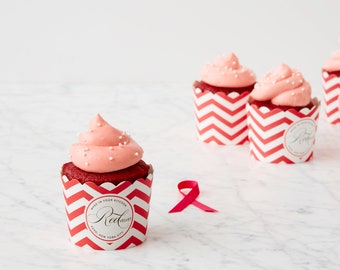 DIY Backset für Pink Velvet Cupcakes, perfekt für Duschen, Partys und mehr!