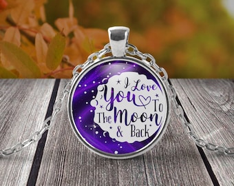 I love you to the moon and back necklace