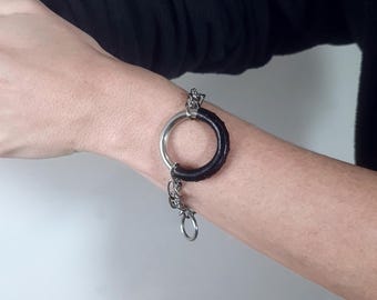 O-ring Chunky Chain Bracelet - Punk Jewelry - Y2k Jewels