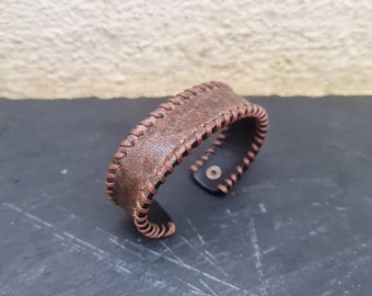 Viking bracelet men - brown mens leather bracelet - viking jewelry braided leather cuff bracelet