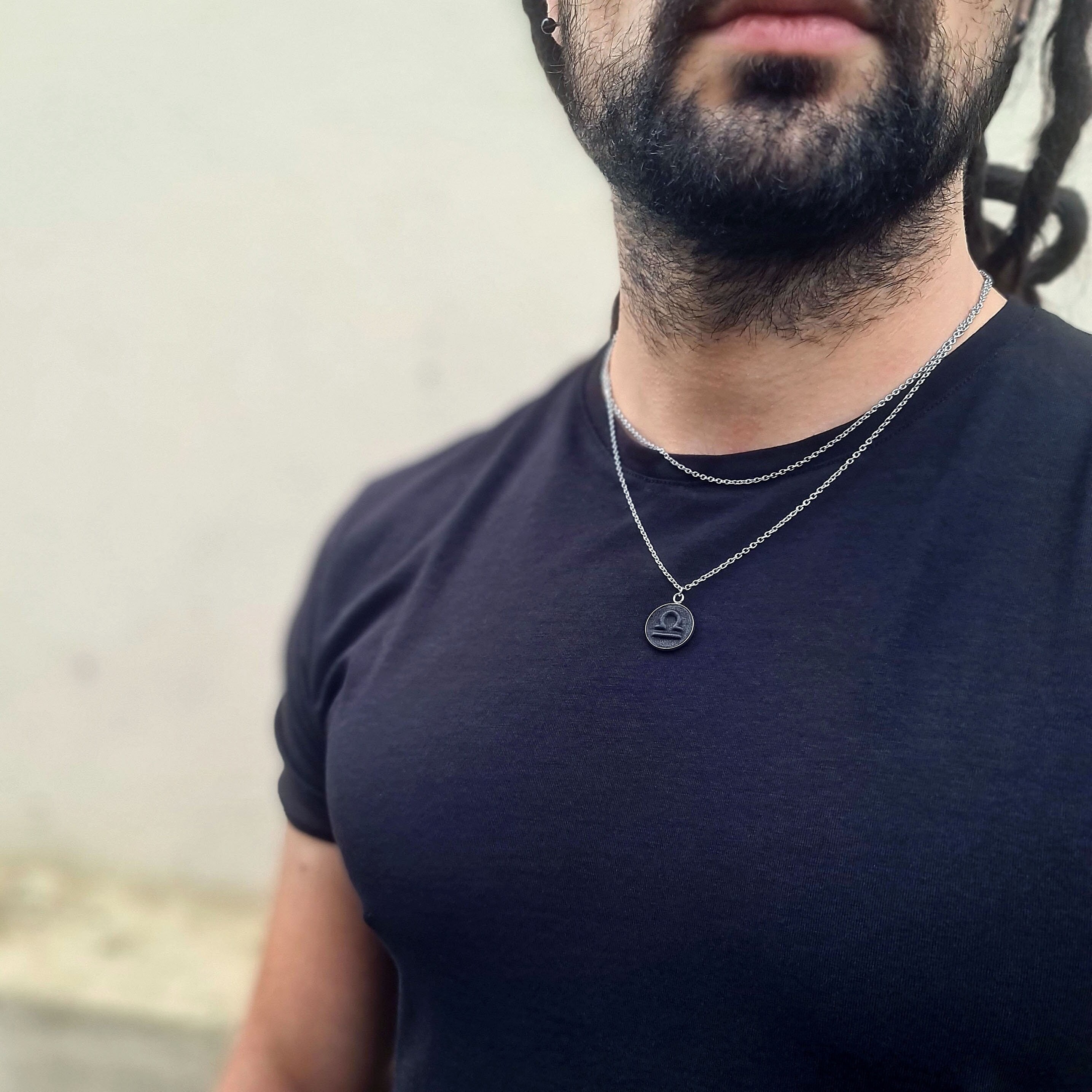 Hand-Pleated Zodiac Medal Necklace