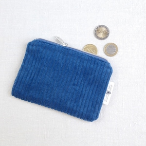 Etui aus Breitcord in blau // Portemonnaie Unisex Damen Herren Kinder // Mäppchen für Karten // Geschenk für Kinder