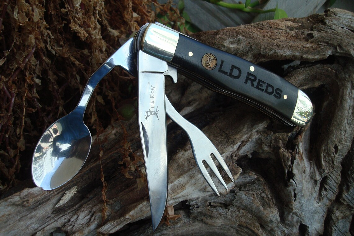 Personalized Hobo Pocket Knife Fork Spoon & Bottle Opener Etsy