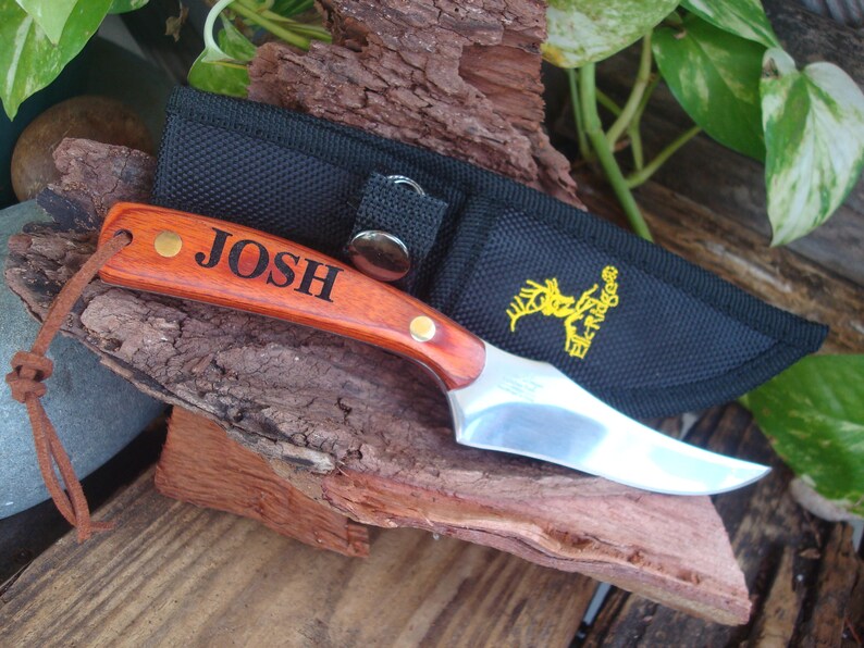 Personalized Knife Engraved Knives Fixed Blade Hunting Etsy