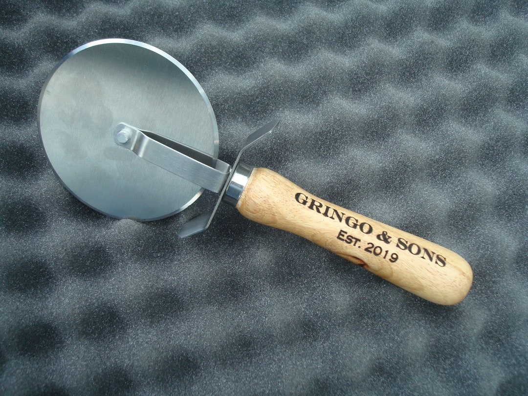 Personalized Pizza Cutter Wood Handle Pizza Cutterpizza Etsy