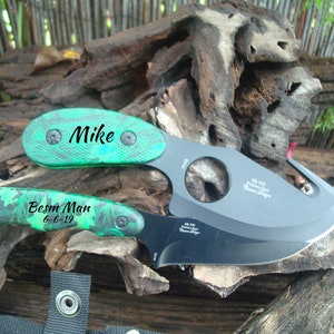 Personalized Camo 2 Piece Hunting Knife Set W/ Guthook Blade - Etsy