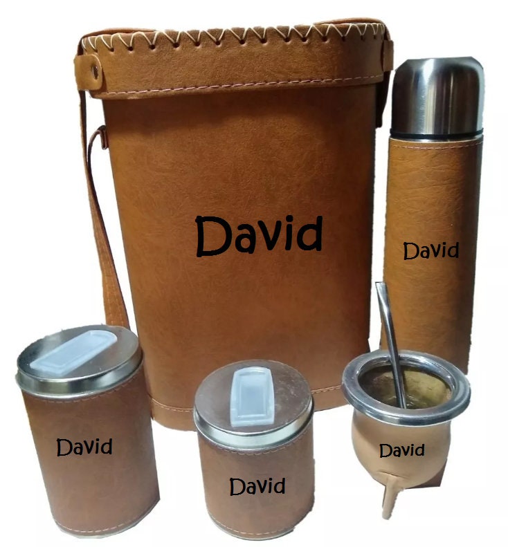 Complete Mate Set with Thermos, Yerba Mate, Sugar Holder - San