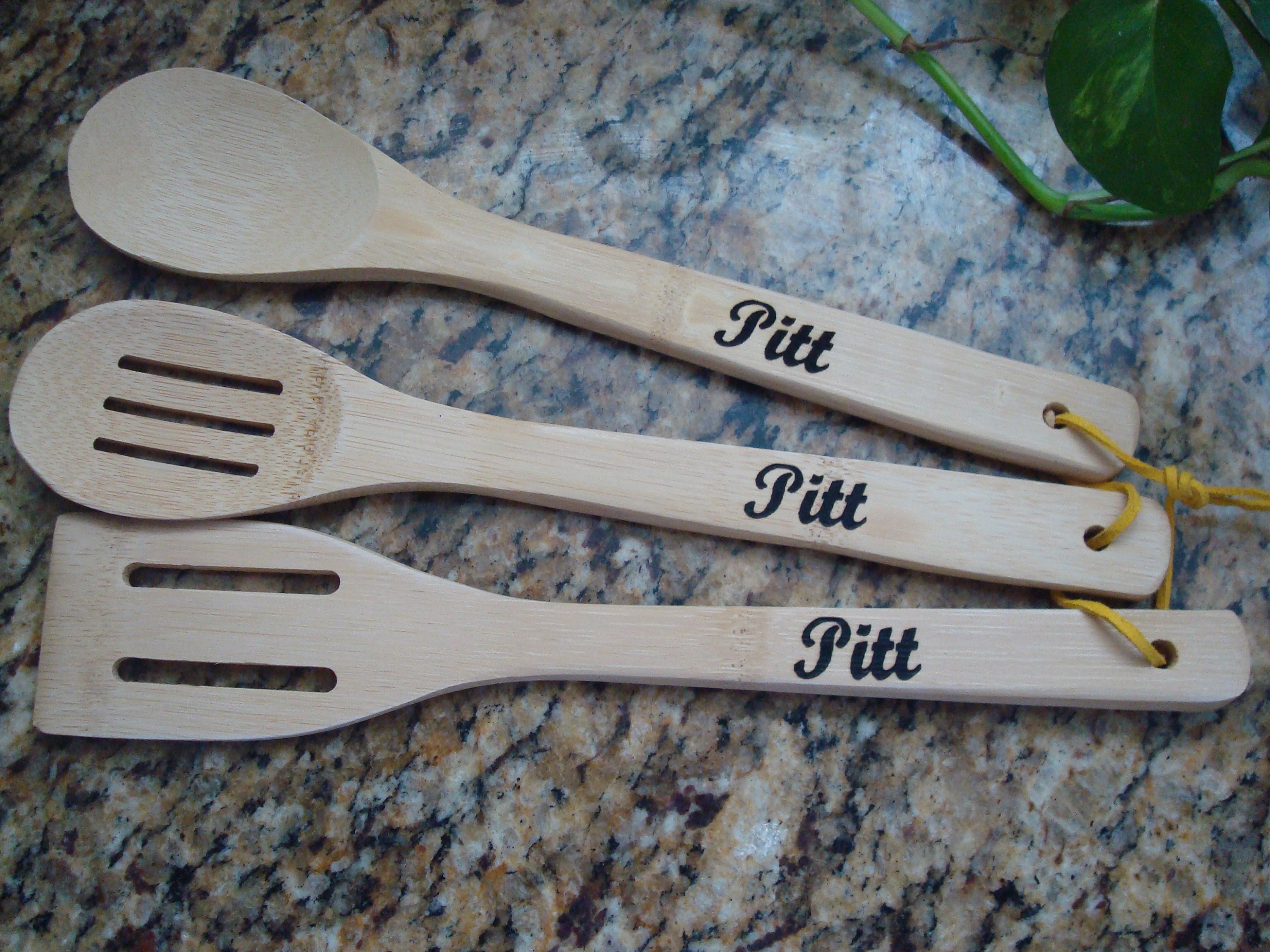 3 Personalized Spatulas Custom Engraved 12 Bamboo Etsy