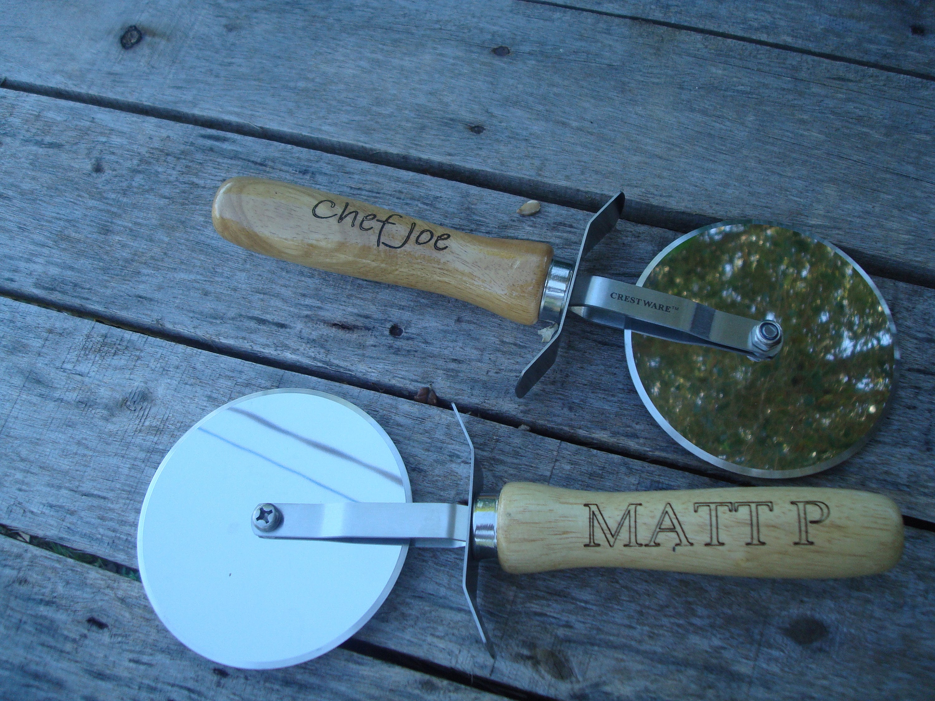 FREE SHIPPING Personalized Pizza Cutter Wood Handle Pizza Etsy