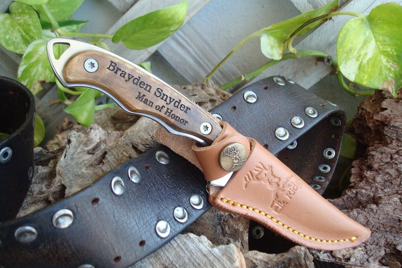 Personalized Knife Engraved Knives Fixed Blade Hunting Etsy