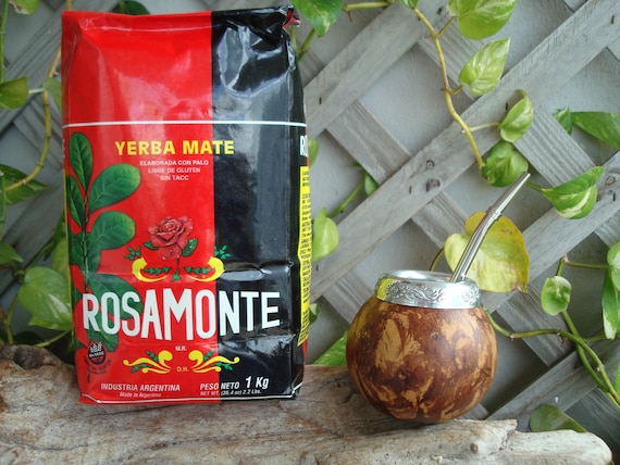 Yerba Mate ROSAMONTE, 1kg 2.2 Lbs,from Argentina Mate Calabaza Straw  Bombilla Mate Argentino, Yerba Gourd, Uruguayan Mate EXP 2024-25 