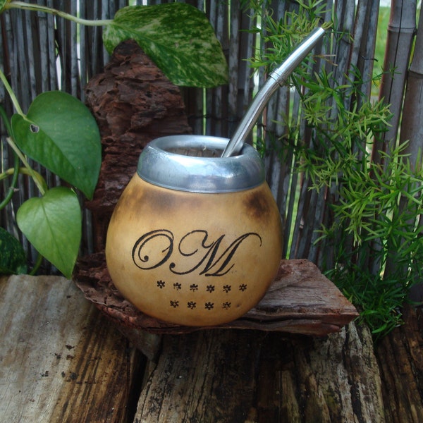 Mate Personalized, Argentina, Mate Gourd, Yerba  Straw Bombilla, Engraved Gifts Uruguay, Mate Calabaza, Dad Gift, Gourd Custom, Yerba Mate