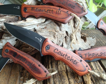 St of  6 Personalized Pocket Knife Engraved Groomsmen Knives Gift, Personalized Knife, 002