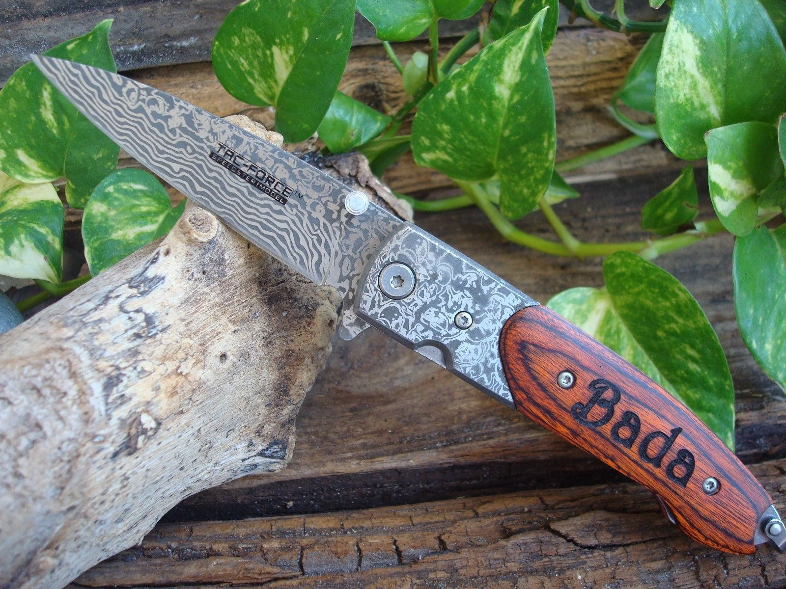 Personalized Knife Damascus ETCHING Blade Engraved Pocket Etsy UK