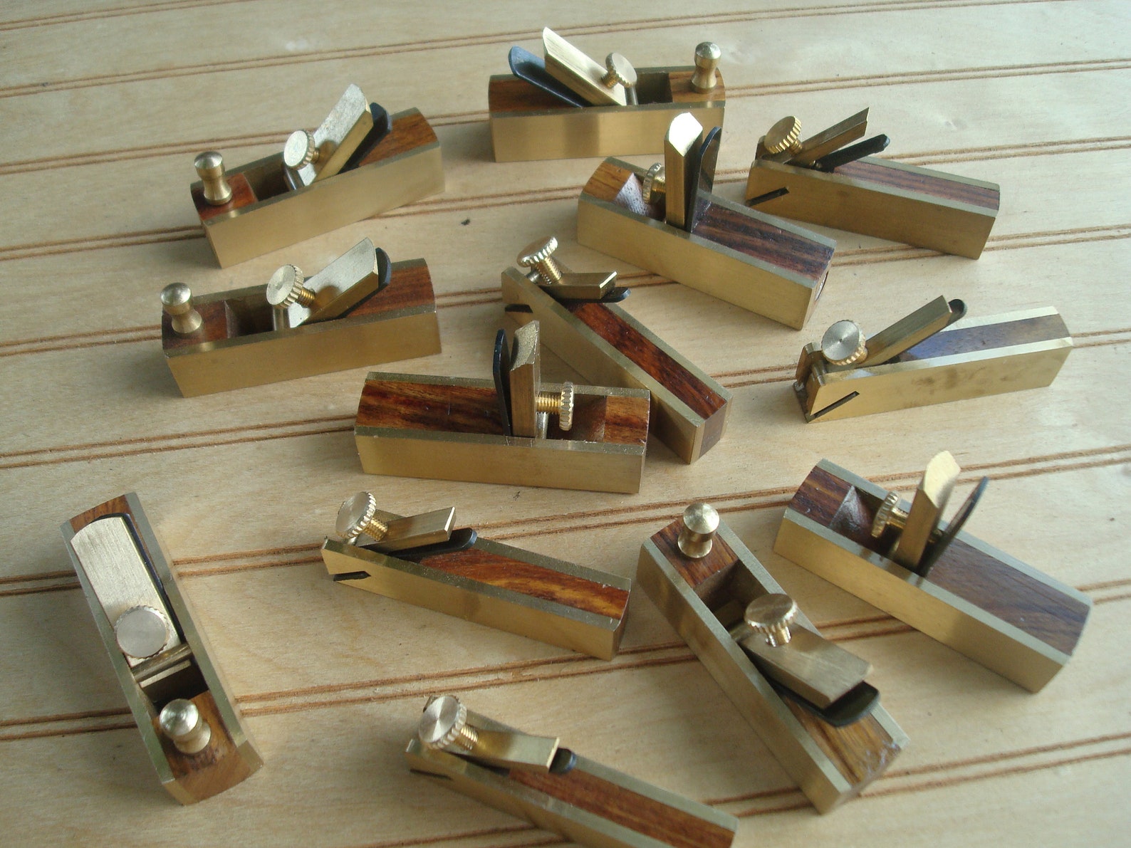 1 Piece Personalized Mini Brass Hand Plane Wood Finish Etsy